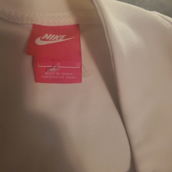 Nike Men's Tapered Track Jacket Full Zip White with Blue Letters Size Large - Picture 5 of 5